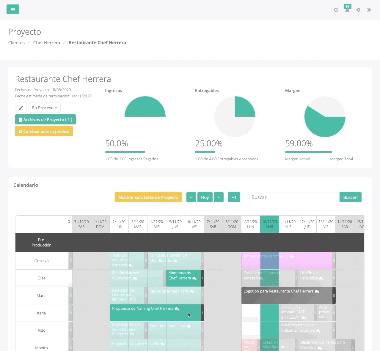 Assign tasks to team members quickly.